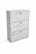 Modern Shoe Cabinet – Light Oak Finish