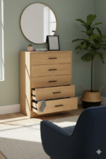 5-Drawer Wooden Chest - Image 4