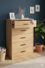 5-Drawer Wooden Chest - Image 3