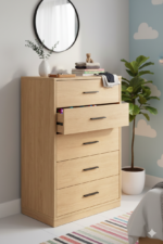 5-Drawer Wooden Chest - Image 2