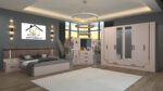 غرفة نوم تركية Zerrin – 5 قطع Zerrin Turkish Bedroom Set – 5 Pcs